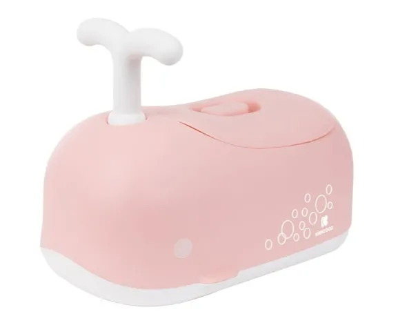 Oliță pentru copii KikkaBoo Whale Pink, 12 luni +