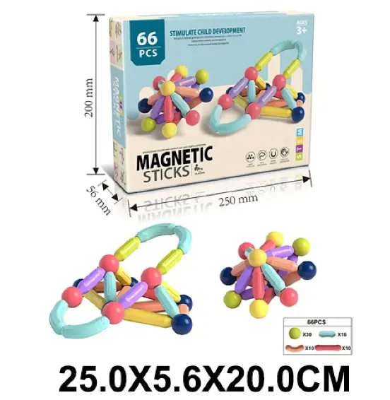 Constructor cu magnet 66 elemente