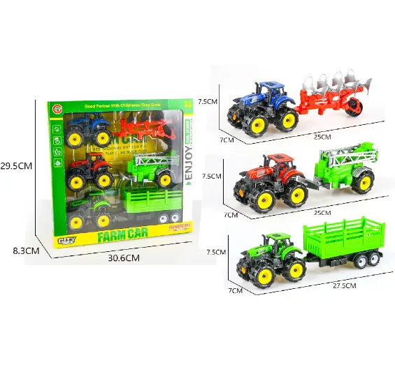 Set 3 Tractoare cu Inerție