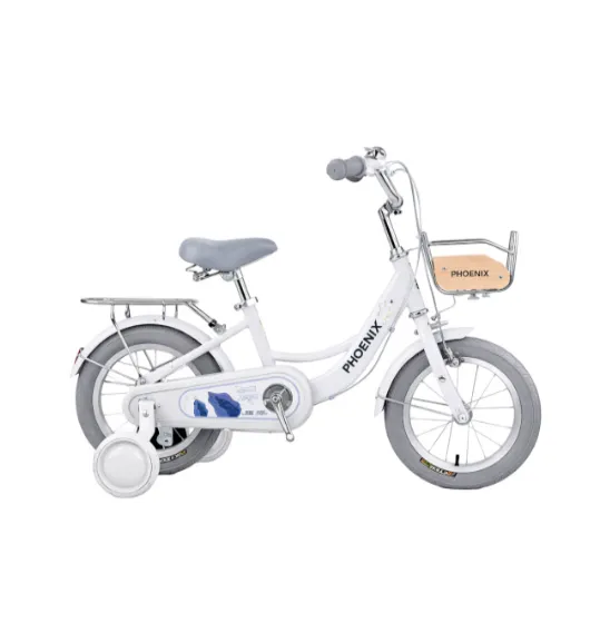 Bicicletă pentru copii cu 4 roți, 12 inci, albă, cod 2353D