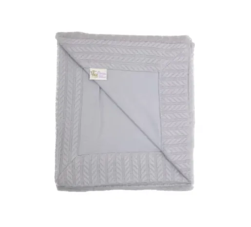 Păturică tricotată PernaMea Gri