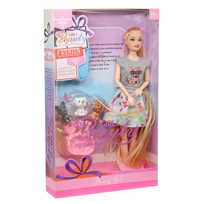 Păpușă cu păr lung și accesorii, 29 cm, cod 844220