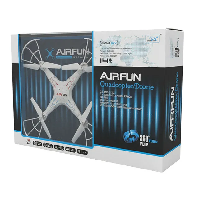 Quadcopter cu cadru alb și telecomandă, cod 1245D