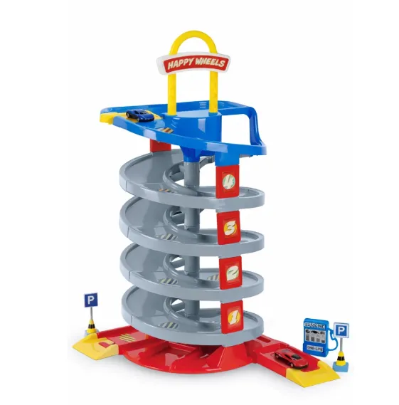 Set traseu pentru mașinuțe cu rampă spirală, Dolu (5227)