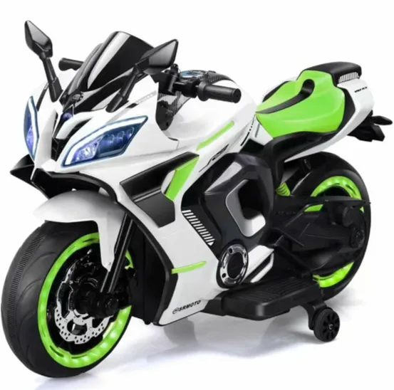 Motocicletă electrică pentru copii, verde (96300)