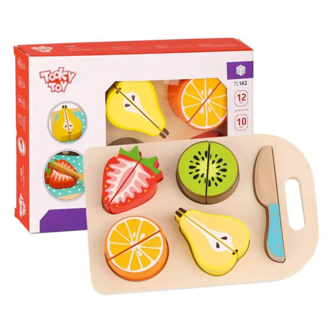 Set de fructe din lemn, cod 57398
