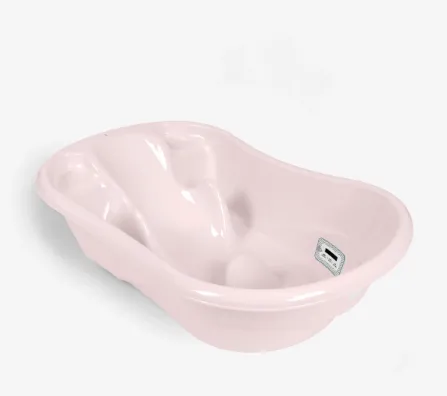 Cădiță anatomică cu termometru Kikkaboo Hippo Pink, 94 cm