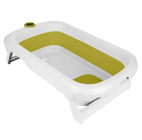 Cadita pliabila cu termometru Kikkaboo Rio Yellow, 83 cm