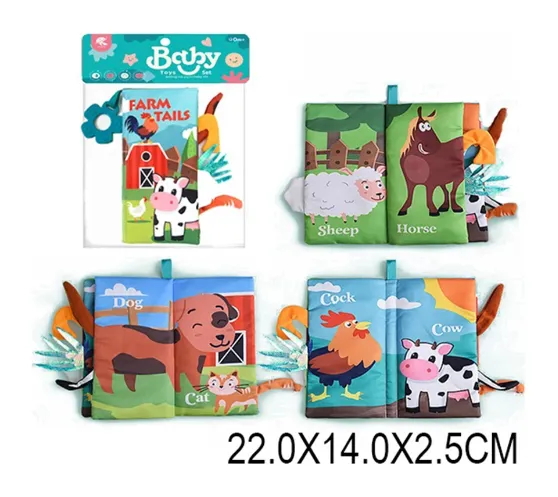 Carte educationala textila cu inel dentitie