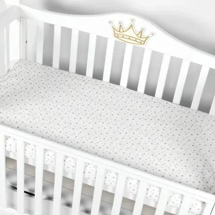 Cearșaf de pat pe elastic PernaMea Stele Maro, 120x60 cm