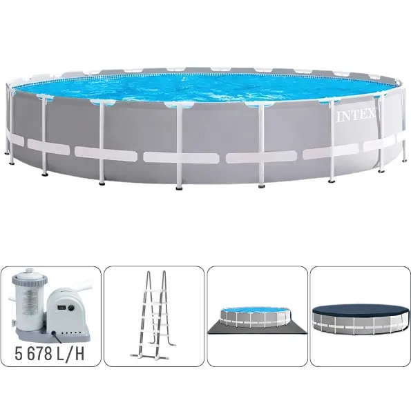 INTEX Piscină PRISM FRAME PREMIUM 610х132сm, 32695L, cadru metalic, cu pompă de filtrare