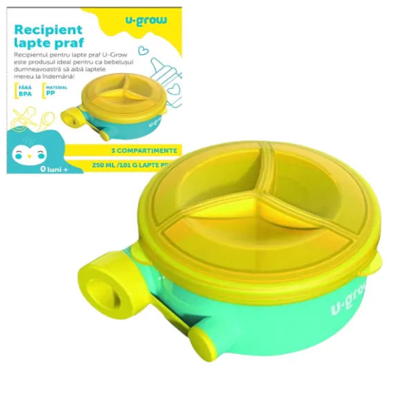 Recipient pentru Lapte Praf cu 3 Compartimente – U-Grow