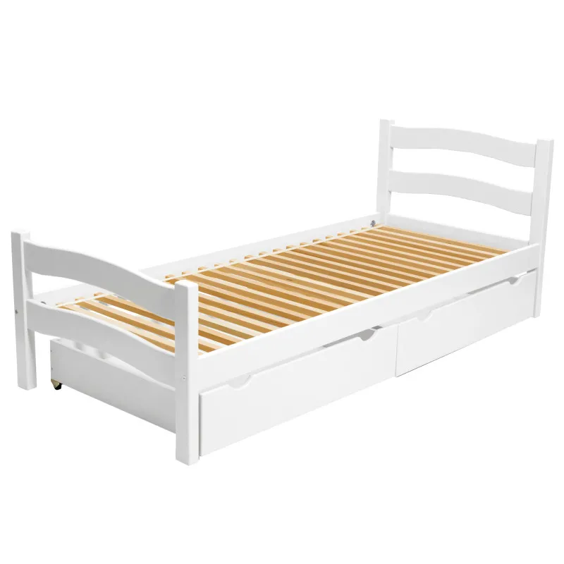 Pat Goydalka PARIS cu sertar (1B419-1) Alb 190x80cm