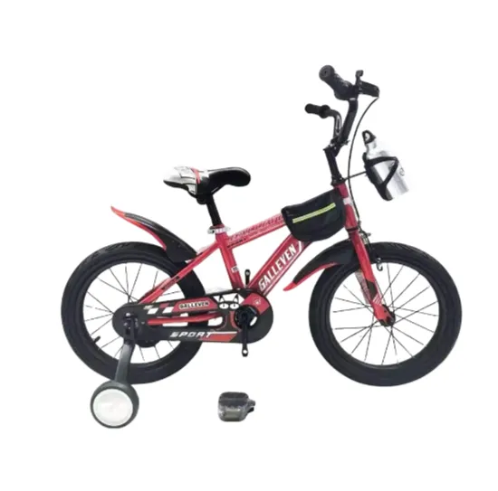 Bicicletă pentru copii 20′, cu roți ajutătoare (GALLEVEN-20 rosie)
