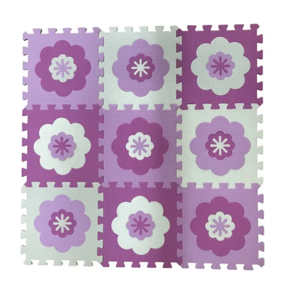 Covoraș-puzzle educativ „Floricele”, 9 elem.