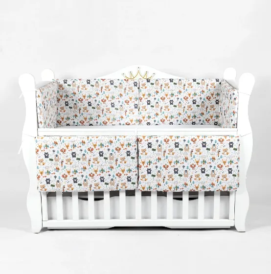 Apărătoare pătuț PM Forest Albastru (6 piese), 120x60 cm