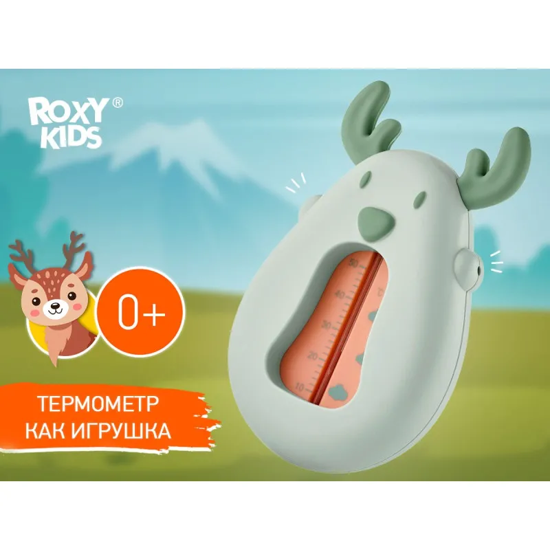 Termometru pentru apa Roxy Kids, „Deer” Verde (RWT-006-D)