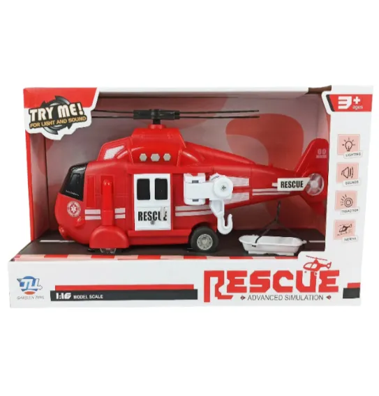 Elicopter de salvare 1:16 Rescue inerțial, lumină, sunet, roșu, cod 990006