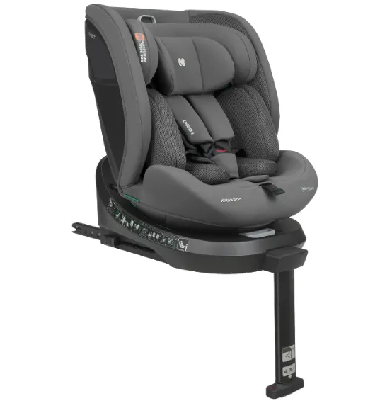 Scaun auto 40-150 cm (i-Size) Isofix KikkaBoo i-Orbit Dark Grey, rotativ 360