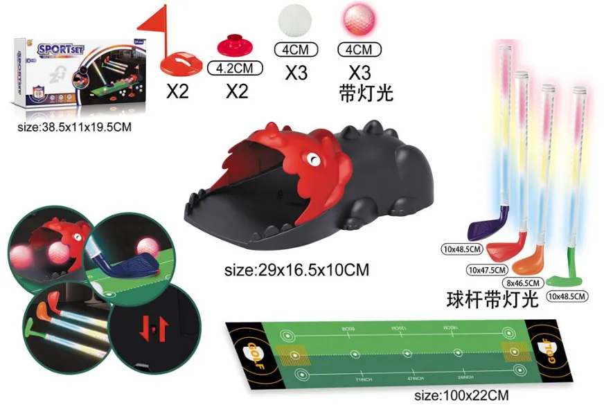 Set de joacă pentru golf cu lumină ZG270-525