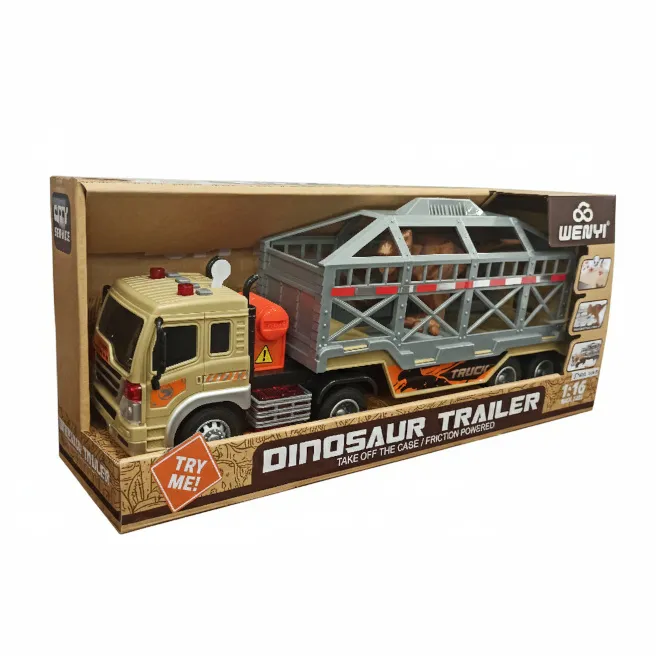 Remorcă cu dinozaur 1:16 (cu lumini și sunet), cod 1753D