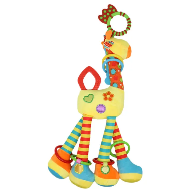 Girafă de pluș cu pandativ, galbenă mix, cod 802040