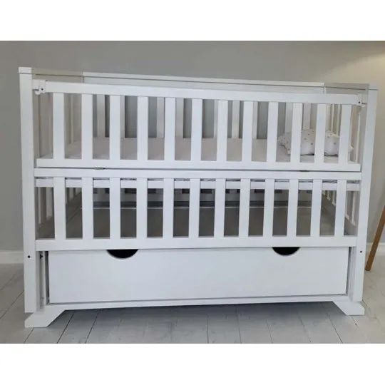 Pătuţ Goydalka ALEX PREMIUM LONGITUDINAL (1B25-1) Alb