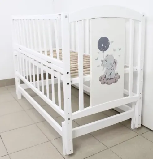 Pătuț Kuzya Elefant Alb pe balansoar