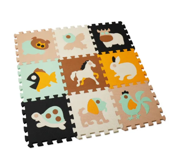 Covoraș-puzzle educativ „Lumea animăluțelor drăguțe”, 9 elem.