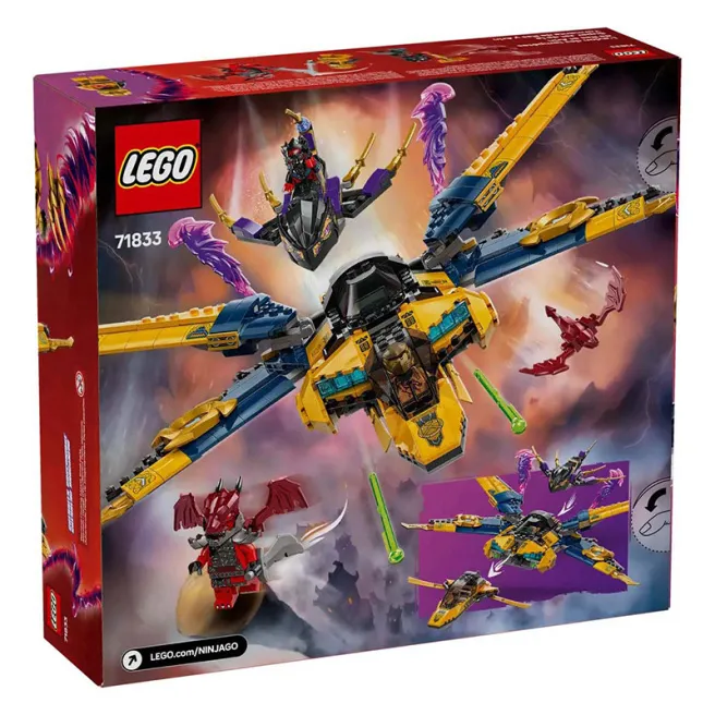 Constructor LEGO Ninjago Avionul de superfurtună Ras și Arina, art. 71833