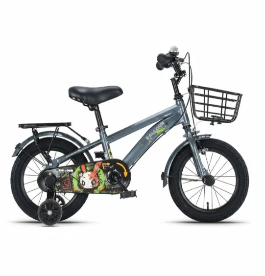 Bicicletă pentru copii cu 4 roți, 16 inch, verde, cod 2233D