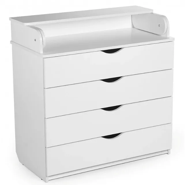 Comoda-măsuță de înfășat PernaMea HappyBaby Pro (4 sertare) 800 PAL White