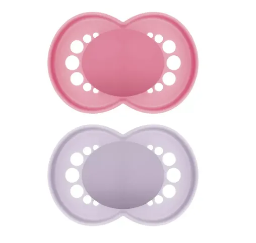 Suzeta ortodontica din silicon MAM Original Mat Girl (16+ luni), 2 buc.