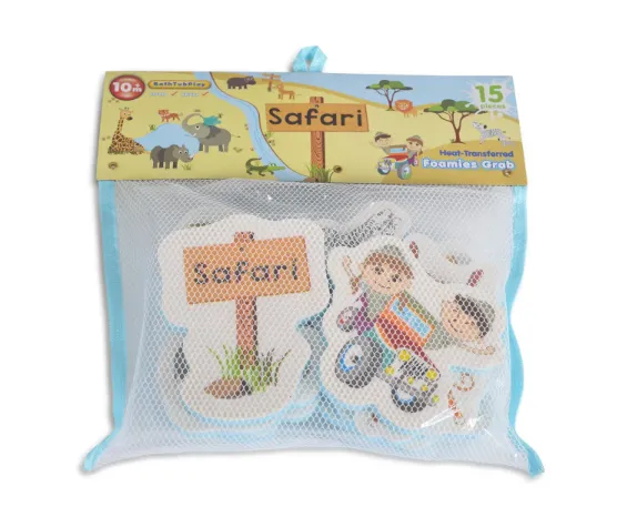 Jucării pentru baie Moni Puzzle Safari, 15 buc.