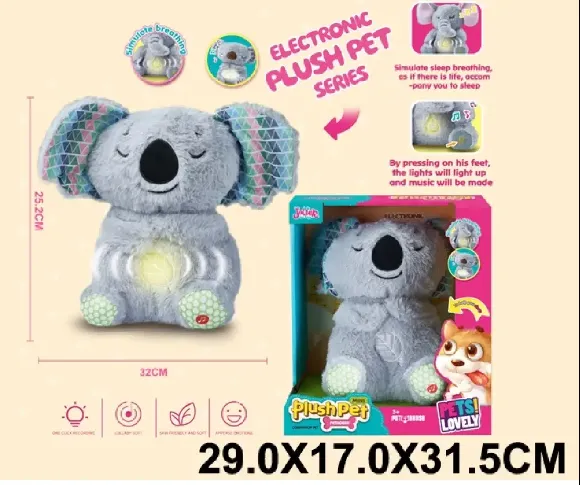 Koala din plus care respira