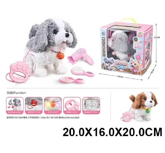 Catelus pe baterii,merge si latra