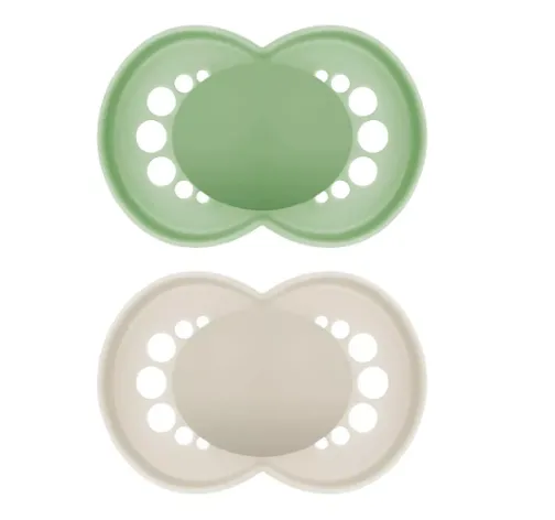 Suzeta ortodontica din silicon MAM Original Mat Unisex (16+ luni), 2 buc.