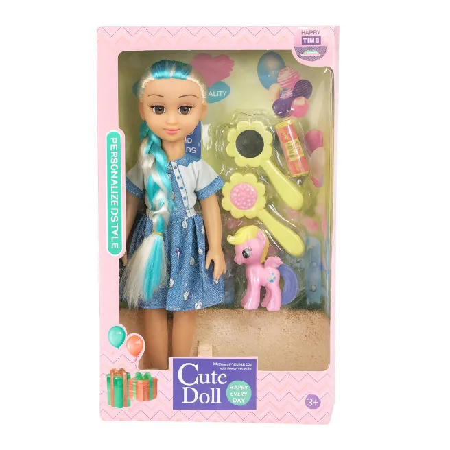 Păpușă cu accesorii, 35 cm, albastră, cod 942504