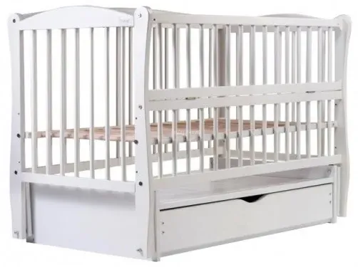 Pătuc Dubok Elit Alb pe balansoar cu sertar