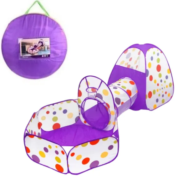 Cort cu tunel și piscină cu bile