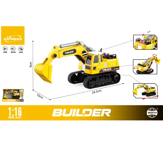 Excavator cu inertie (lumini /sunete) WY450A