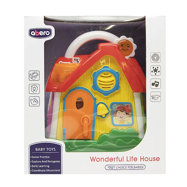 Jucarie interactiva Casuta cu lumini si sunet, Abero, cod 682012