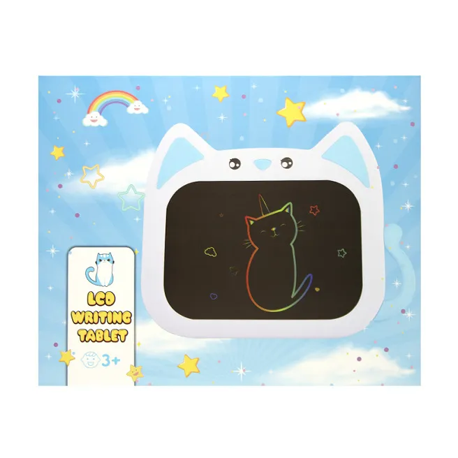 Tableta de desen LCD, pisica, albastra, cod 662030