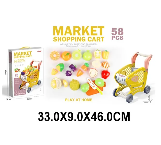  Carucior pentru cumparaturi in set cu alimente