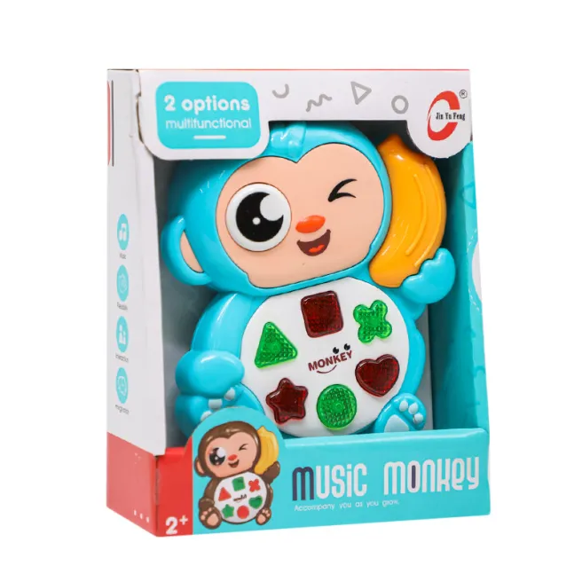 Jucărie muzicală pentru copii „Maimuță”, albastră, cod 762040