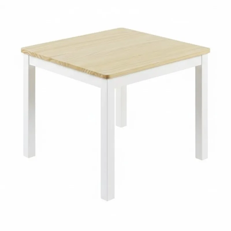 Masă din lemn Eucalyptus Karol (DS2-N03) Alb+Natural