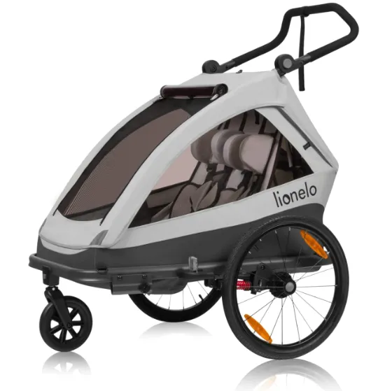 Carucior de plimbare pentru gemeni Lionelo Cama Grey Stone