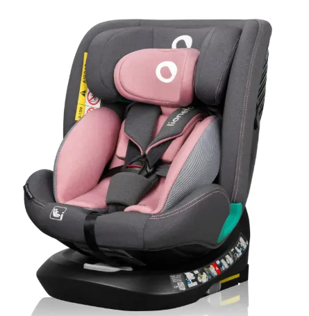 Scaun auto 40-150 cm (i-Size) Isofix Lionelo Bastiaan One Pink Rose, rotativ 360