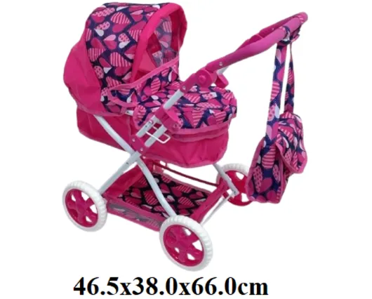 Carucior din metal pentru papusi