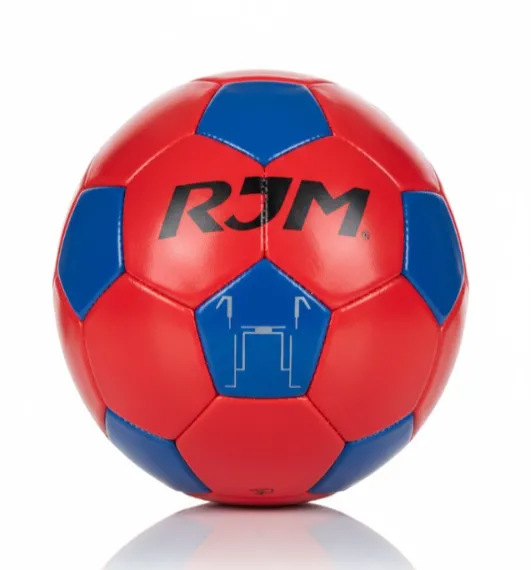 Minge de fotbal Size 5, cusută la mașină, roșu-albastru, cod 2129D